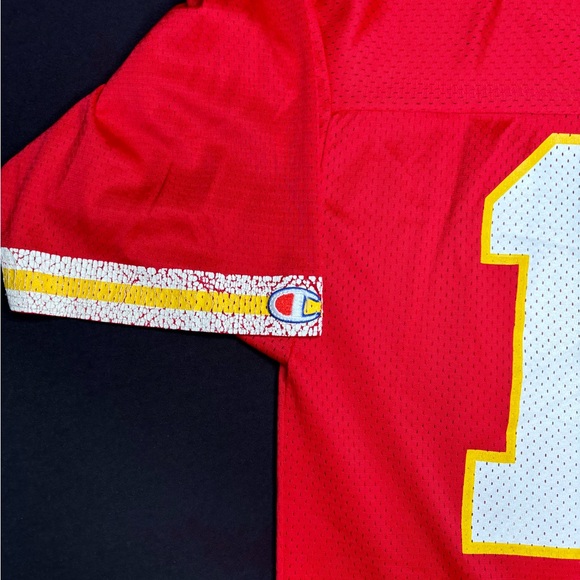 Kansas City Chiefs Joe Montana Jersey Mens Size 44 Champion Red Vintage - Picture 6 of 7